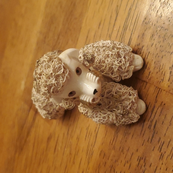 Vintage Ardalt Japan Rare Spaghetti Poodle Figurine 4in - Picture 2 of 4